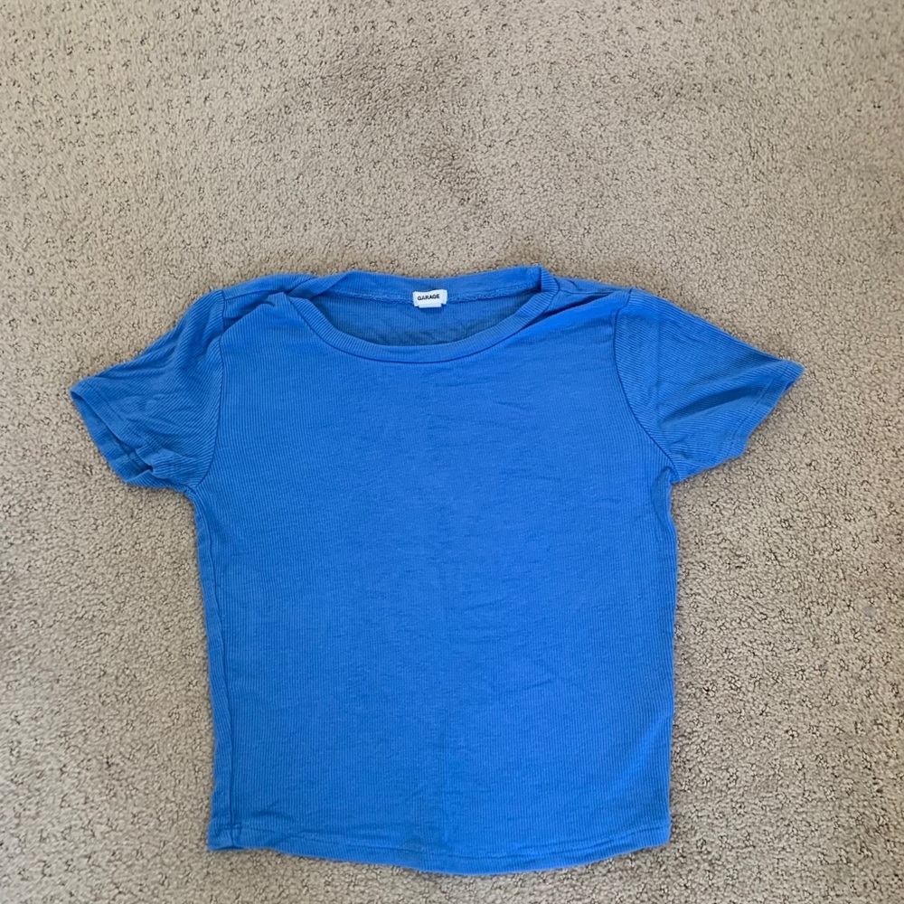 Garage Plain Blue Comfy Top
